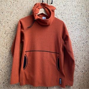 Melanzana micro grid hoodie - Ochre